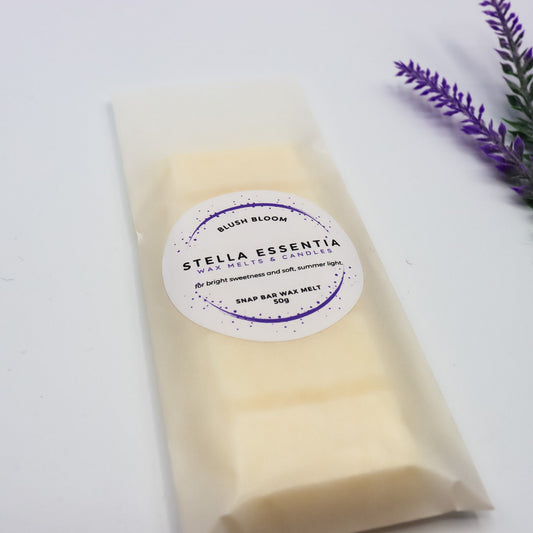Strawberry Rhubarb Luxury Wax Melt Snap Bar - Blush Bloom (50g)