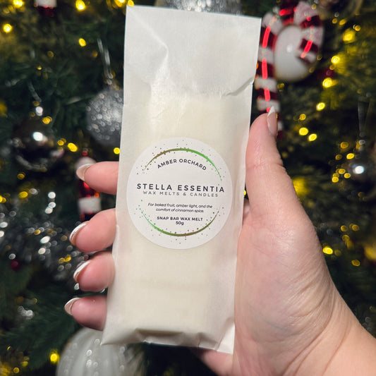 Apple & Cinnamon Luxury Wax Melt Snap Bar - Amber Orchard (50g)