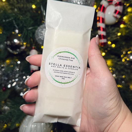 Christmas Tree Luxury Wax Melt Snap Bar – Evergreen Eve (50g)