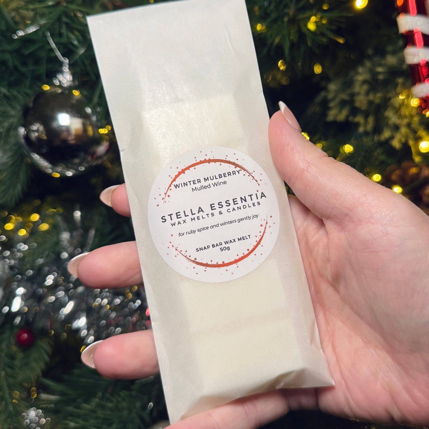 Mulled Wine Luxury Wax Melt Snap Bar - Winter Mulberry (50g)