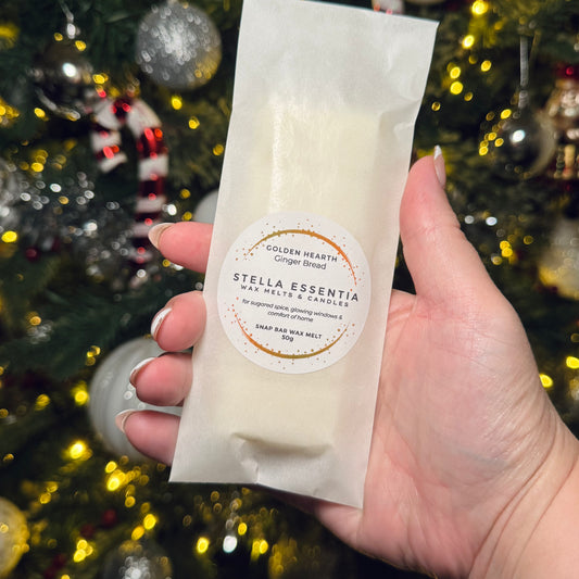 Gingerbread Luxury Wax Melt Snap Bar - Golden Hearth (50g)