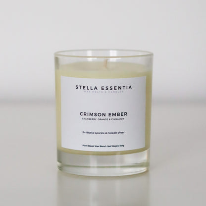 Orange, Cranberry & Cinnamon Scented Candle (150g) – Crimson Ember
