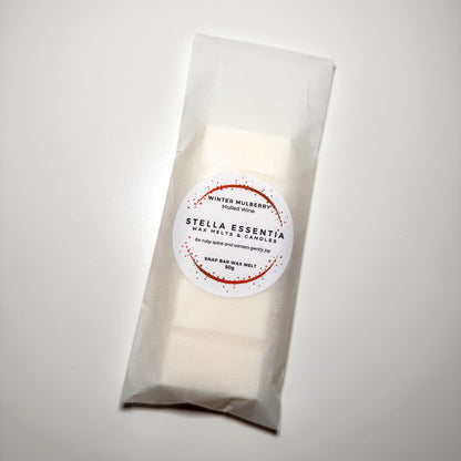 Mulled Wine Luxury Wax Melt Snap Bar - Winter Mulberry (50g)