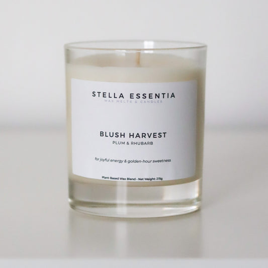 Plum & Rhubarb Scented Candle (215g) – Blush Harvest